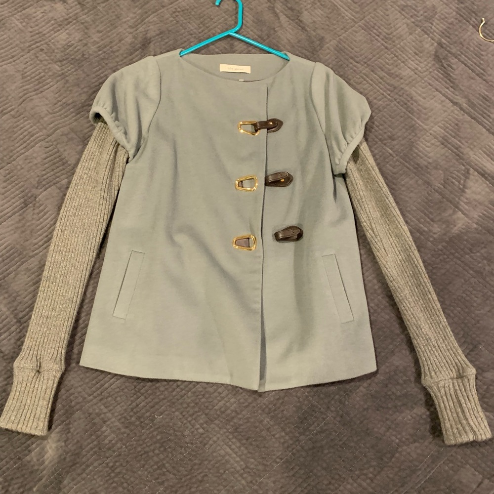 Unique jacket with sweater sleeves. Size S. Gorgeous piece, but need M. NWOT